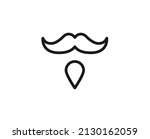 Beard Line Icon. Vector Symbol...