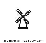 windmill line icon. high... | Shutterstock .eps vector #2156694269