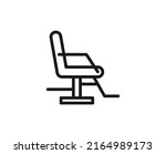 Barber Chair Line Icon. Vector...