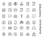 chat icon set. collection of... | Shutterstock .eps vector #744437833