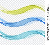 transparent abstract waves.set... | Shutterstock .eps vector #715841533