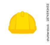 construction helmet front view. ... | Shutterstock .eps vector #1874593453