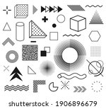 memphis  set of abstract... | Shutterstock .eps vector #1906896679