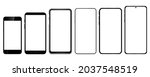 realistic smartphone mockup.... | Shutterstock .eps vector #2037548519