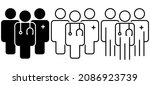 medical team icon. simple... | Shutterstock .eps vector #2086923739