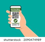 vaccination passport for covid... | Shutterstock .eps vector #2090474989