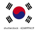 south korea flag. vector... | Shutterstock .eps vector #626899619