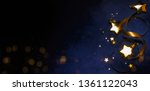 dark background with christmas... | Shutterstock . vector #1361122043