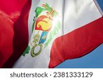 The national peru flag with...