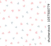 repeated hearts drawn by hand.... | Shutterstock .eps vector #1057500779