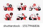 collection of succesfull team... | Shutterstock .eps vector #1517946836