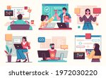 programming illustration set.... | Shutterstock .eps vector #1972030220