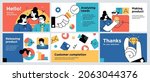 presentation and slide layout... | Shutterstock .eps vector #2063044376