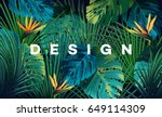 bright tropical background with ... | Shutterstock .eps vector #649114309