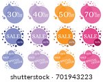 set of flat design sale... | Shutterstock .eps vector #701943223