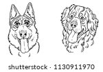 german shepherd  and sennenhund ... | Shutterstock .eps vector #1130911970