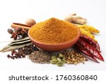 Curry Masala Powder with ingredients, this is a common spice ,curry powder  in Indian kitchen