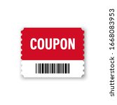 set of template coupon. gift... | Shutterstock .eps vector #1668083953