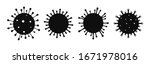 coronavirus. virus. icons set... | Shutterstock .eps vector #1671978016