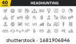 set of 40 headhunting web icons ... | Shutterstock .eps vector #1681906846