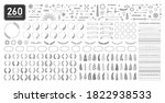 set of 260 design elements.... | Shutterstock .eps vector #1822938533