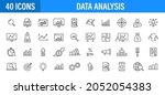 set of 24 data analysis web... | Shutterstock .eps vector #2052054383