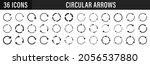 set of circle arrows. vector... | Shutterstock .eps vector #2056537880