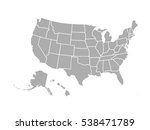 blank similar usa map isolated... | Shutterstock .eps vector #538471789