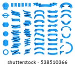 ribbon vector icon set on white ... | Shutterstock .eps vector #538510366