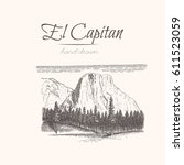 El Capitan. Yosemite. Sketch Of ...