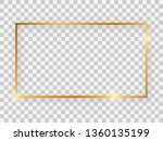 gold shiny 16x9 rectangular... | Shutterstock .eps vector #1360135199
