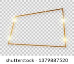 gold shiny rectangular frame... | Shutterstock .eps vector #1379887520