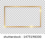 gold shiny 16x9 rectangular... | Shutterstock . vector #1475198330