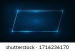 neon rectangular frame with... | Shutterstock .eps vector #1716236170