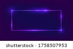 neon rectangular frame with... | Shutterstock .eps vector #1758507953