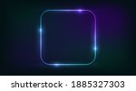 neon rounded square frame with... | Shutterstock .eps vector #1885327303