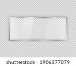 glass plate in rectangle frame... | Shutterstock .eps vector #1906377079