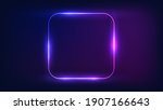 neon rounded square frame with... | Shutterstock .eps vector #1907166643
