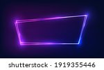 neon double frame with shining... | Shutterstock .eps vector #1919355446