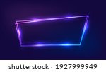 neon double frame with shining... | Shutterstock .eps vector #1927999949