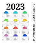 salendar for 2023 isolated on a ... | Shutterstock .eps vector #2156430149