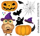 halloween set of objects... | Shutterstock .eps vector #1531575170