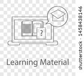 learning material icon on... | Shutterstock .eps vector #1458438146