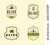 Set Of Labels For Olive Oils