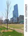 Small photo of Osaka,Japan - March 28, 2017: Ten-shiba Park (near JR Tennouji station) There are extensive lawn open space, futsal court, playland and eating and drinking establishments here.