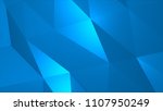 abstract blue polygonal surface.... | Shutterstock . vector #1107950249