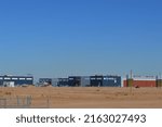 Small photo of Coolidge, Arizona - April 10 2022: Nikola Motor Co. new hydrogen-electric semi-truck manufacturing facility in Coolidge, Arizona