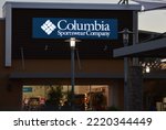 Small photo of Chandler, Arizona - October 23 2022: Phoenix Premium Outlets has 90 outlet stores offering name brand savings at designer stores including Columbia, DKNY, Michael Kors, Kate Spade, Movado and others.