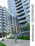Small photo of London, UK, 15 May 2023: Hightail Point apartment building in East Village