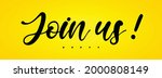 "join us  " vector handwritten... | Shutterstock .eps vector #2000808149
